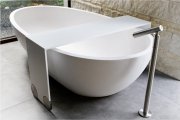 Designer table for tand-alone bathtubs, Jantsch Gräfe Designobjekte
