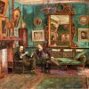 Генри Трефри Данн, 'Д. Г. Россетти и Теодор Ватт-Дантон в гостиной на Cheyne Walk', 1882, акварель,